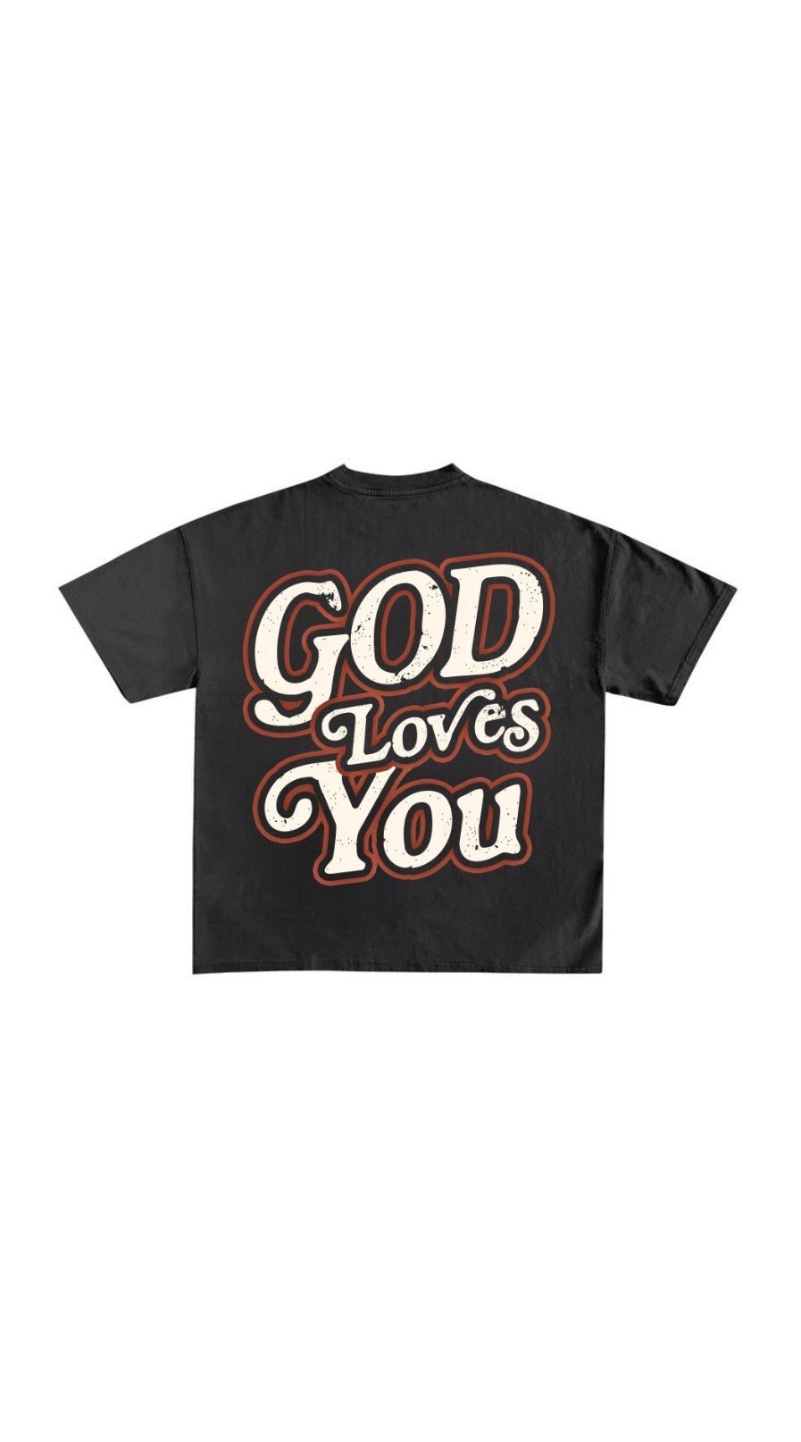 AB Black Tshirt “God Loves you”